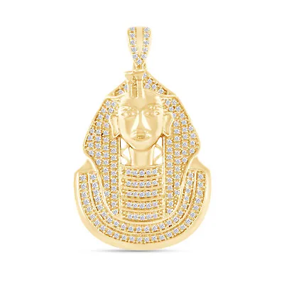 2/3ct Lab Created Moissanite Egyptian Myth Charm Pendant 14K Solid Yellow Gold • $1752.59