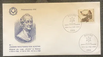 £4.99 • Buy FDC Special Stamp Cover Masons Masonic Germany 1982 Philamasonica