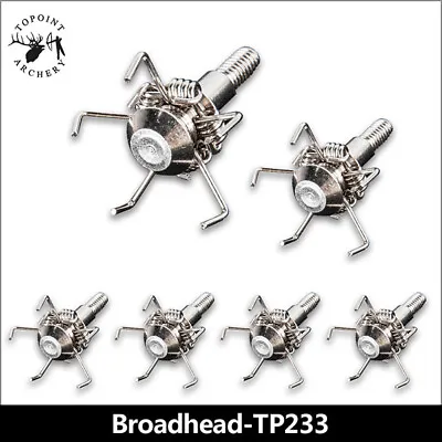 Topoint Hunting Broadhead Screw In Shocker – Small Games Point Judo Heads • $13.20