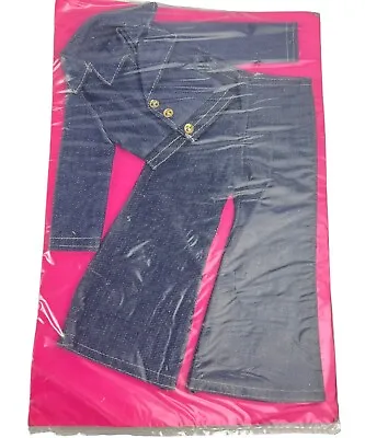 Vintage 1970s Crissy Family Velvet Doll Clothes Outfit Jeans Set Aftermarket • $53.99