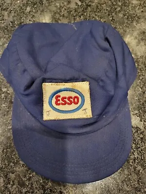 Vintage Esso Unitag Fitted 7.5 Trucker Hat Cap  • $6