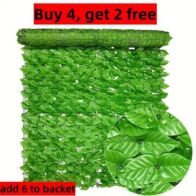 Artificial Hedge Fake Ivy Leaf Garden Fence Privacy Screening Roll Wall Panel UK • £4.99