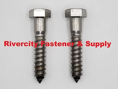 1/2 X 2-1/2 Stainless Steel Hex Lag Bolts 1/2 X 2.5 Lag / Wood / Coach Screws • $9.88