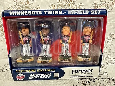 Minnesota Twins Infield Set Magnetic Mini Bobbleheads 2003 MLB New In Box • $39