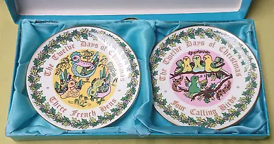 Coalport Twelve Days Of Christmas Miniature Plates 3 & 4 1981 • £10