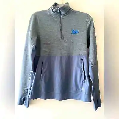 Adidas Pullover Womens Medium L/S Climalite UCLA Jacket Grey 1/2 Zip Long Sleeve • £16.38