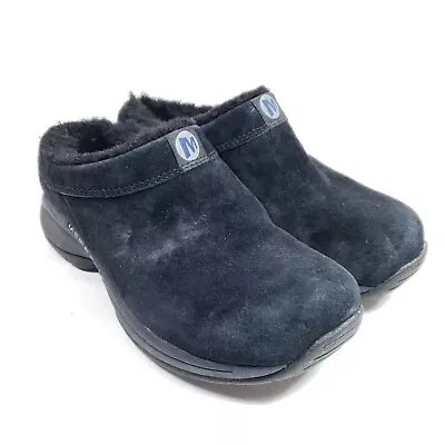 Merrell Women's Size 7 Primo Chill Clog Fleece Lined Black Suede • $30.86
