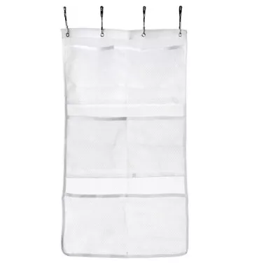6 Pocket Bathroom Tub Shower Bath Hanging Mesh Organizer Caddy Storage Bag+ Hook • $18.51