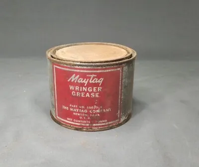 Vintage 1950’s-60’s Maytag Co Newton Iowa Wringer Grease Can 3/4 FULL • $20