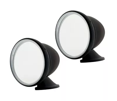 Classic Style Black Bullet Door Mirrors Vintage Musclecar Hotrod Pair Lh & Rh • $109.95