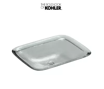 KOHLER K-2773-B11 Inia Wading Pool Glass Rectangular Vessel Bathroom Sink Ice • $244.99