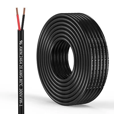 20 Gauge 2 Conductor Electrical Wire 20AWG Electrical Wire Stranded PVC Cord ... • $18.39