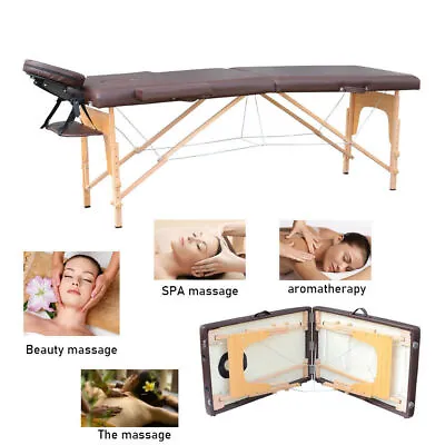 84  Portable SPA Bed 2 Fold Comfortable Massage Tatto Table PU Chair Adjustable • $74.34