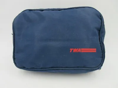 Vintage TWA Trans World Airlines Travel Amenity Toiletry Bag Caron • $17.99