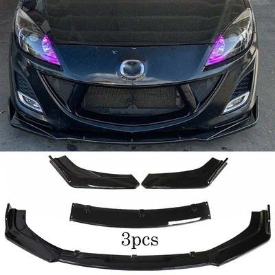 $59.21 • Buy For Mazda 3-6 Car Front Bumper Lip Spoiler Splitter Body Kit Glossy Black US
