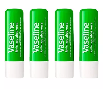 4 Vaseline Lip Therapy Aloe Vera With Petroleum Jelly Free 1 Total 5 Lip Therapy • $12.94