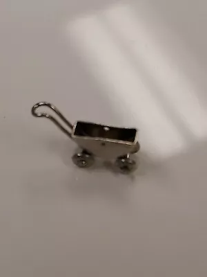 Sterling Silver Vintage Charm Stroller Baby Carriage 925 (cc1) • $25.27