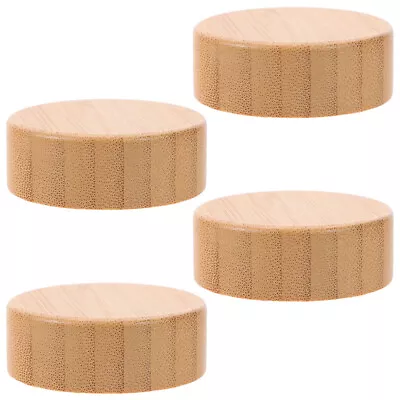 4pcs Bamboo Jar Lids Airtight Glass Can Cap Replacement • $10.06