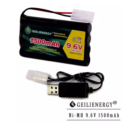 1x 9.6V 1500mAh 8*AA NI-MH Rechargeable Battery Pack Tamiya Plug For RC Car+USB • $13.58