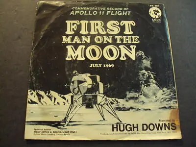 Commemorative Record Apollo 11 Flight First Man On Moon  45 RPM Vinyl  ID:63531 • $15