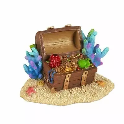 Miniature Dollhouse Fairy Garden Treasure Chest W/ Coral - Buy 3 Save $5 • $11.35