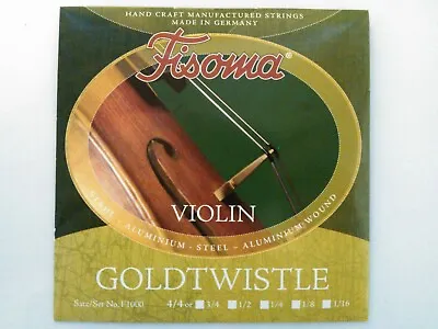 BTS!! Fisoma Goldtwistle Steel Aluminium Wound Violin String Set Medium 1/4 • £7.99