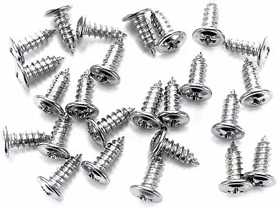 $12.95 • Buy Chrome Wheel Well Molding Trim Screws Phillips Low Profile Head (Qty-25) #1966
