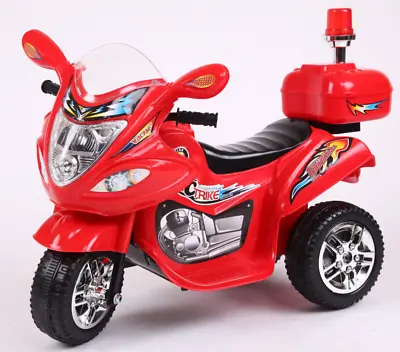 Police Motorcycle 6V Ride On Trike Bike Electric Car For Kids Toddler Red • £47.99