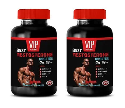Muscle Building Supplements - BEST TESTOSTERONE BOOSTER - 2 Bottle 120 Capsules • $37.58