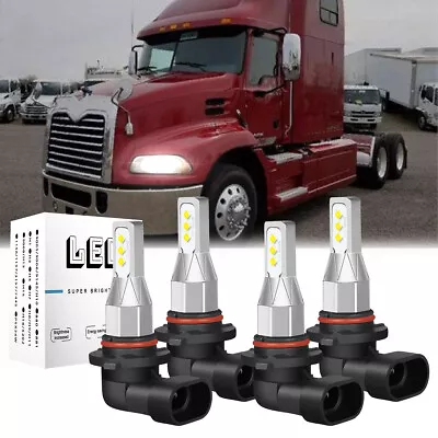 For MACK Vision CX CXN Truck 1998-2015 LED 9005+9006 Headlight Hi / Lo Beam 4PCS • $28.07