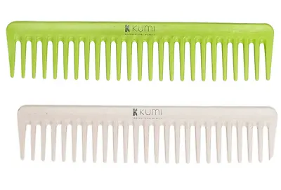 Kumi Rake Comb Long Large 28cm Shampoo Hair Styling Wide Tooth Detangling Eco • £4.49
