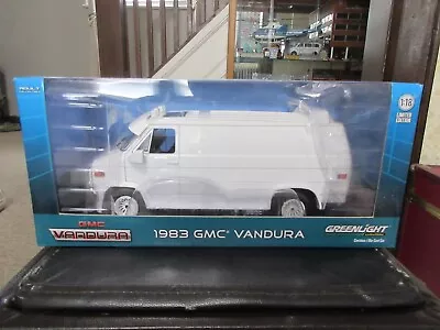 1:18 GreenLight 1983 GMC Vandura Van Blank WHITE A-Team Perfect To Customize • $169.99