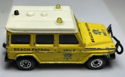 1984 Matchbox Mercedes Benz 280 SE Beach Partrol Untit 2 Police Yellow • $3.50