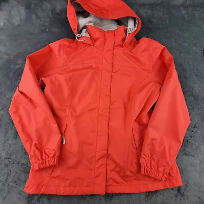 Eddie Bauer Womens XL Rain Jacket Coral Red Outdoor • $24.99