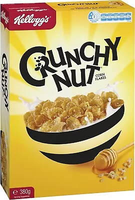 Kellogg's Crunchy Nut Corn Flakes Breakfast Cereal 380g (Pack Of 2) • $11.99