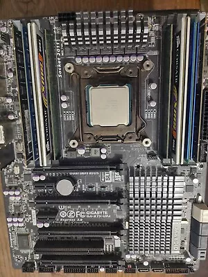 Gigabyte GA-X79-UP4 Motherboard W/ 32GB RAM + Intel Xeon E5 2620V2 • $250