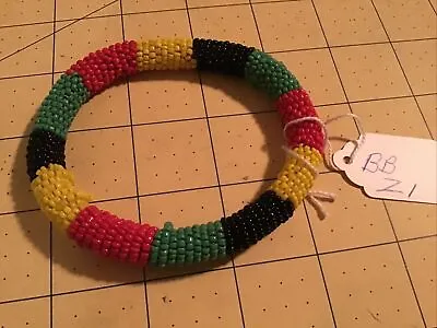 Maasai Bead Bangle Bracelet Kenya African Jewelry Africa Seed Masi Art Bb Z1 • $6.29