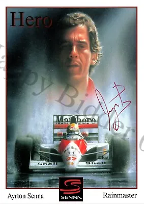 A3 Awesome Ayrton Senna McLaren Hero Signed Poster. Must Have Poster. • $24.85