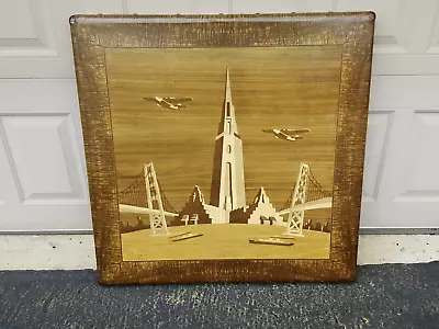 Vintage 1939 Worlds Fair Art Deco Folding Card Table Minty Condition King • $499.95