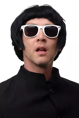 £7.84 • Buy Wig Men's Carnival Mushroom Head Page Mod Brit Pop Howard Black 55E