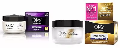 £10.19 • Buy Olay Anti-Wrinkle Firm & Lift Day Cream,Pro Vital Night Cream 50ml
