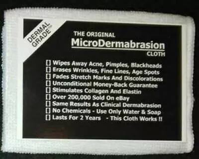 The Original MicroDermabrasion Cloth In WHITE -  Acne Blackheads Wrinkles • $7.61