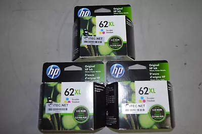 3x Lot Genuine HP 62XL Tri-color Ink Cartridge Yellow Magenta And Cyan • $59.99