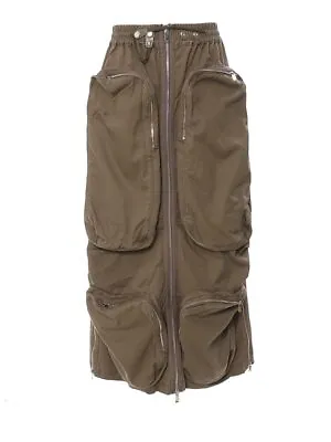 Brown Pocket Zipper Long Casual Half-body Skirt Women Fashion New Spring Autumn • $60.99