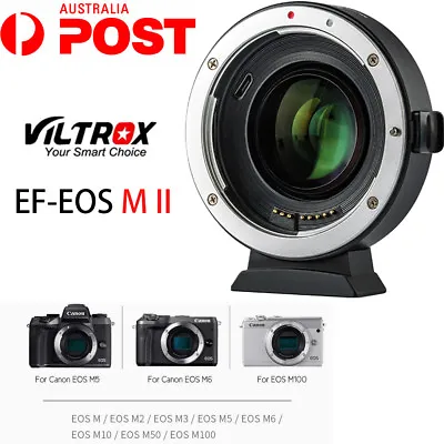 Viltrox EF-EOS M2 0.71X AF Lens Mount Adapter For Canon EOS M/M2/M3/M5/M6/M100 • $193.60
