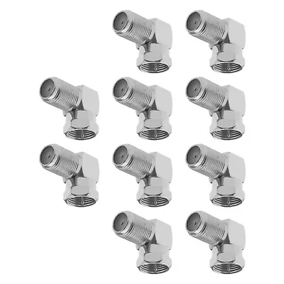 10x F Type Male To Female Coaxial Cable Connector 90 Degree RG6 Adapter • £8.15