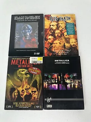 Heavy Metal Music 4 DVD Lot: Metallica Iron Maiden Iced Earth - S&M Live • $21.23