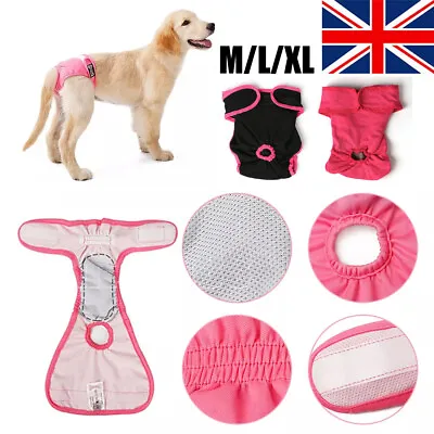 Female Dog Pants Diaper Period Season Menstrual Sanitary Nappy Pants Pet M-XL UK • £4.68