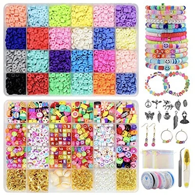 £16.99 • Buy Bracelet Making Kit, Clay Beads Bracelet For Jewellery Making,  Craft Beads.