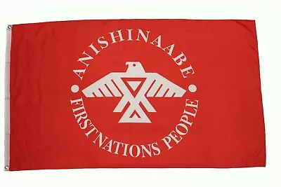 ANISHNAABE  FIRST NATIONS PEOPLE  3' X 5' Feet FLAG BANNER .. New • $10.90